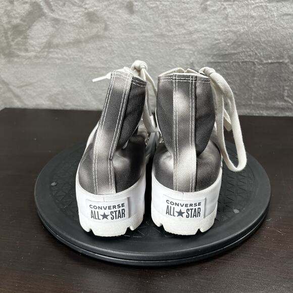 Converse Womens Sz 8 Chuck Taylor AS Lugged MC Washed Gray Tie Dye HighTop Shoes - Picture 4 of 10